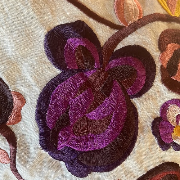 ULLA JOHNSON Yana Embroidered Linen And Cotton-Blend Midi Skirt - Picture 9 of 14